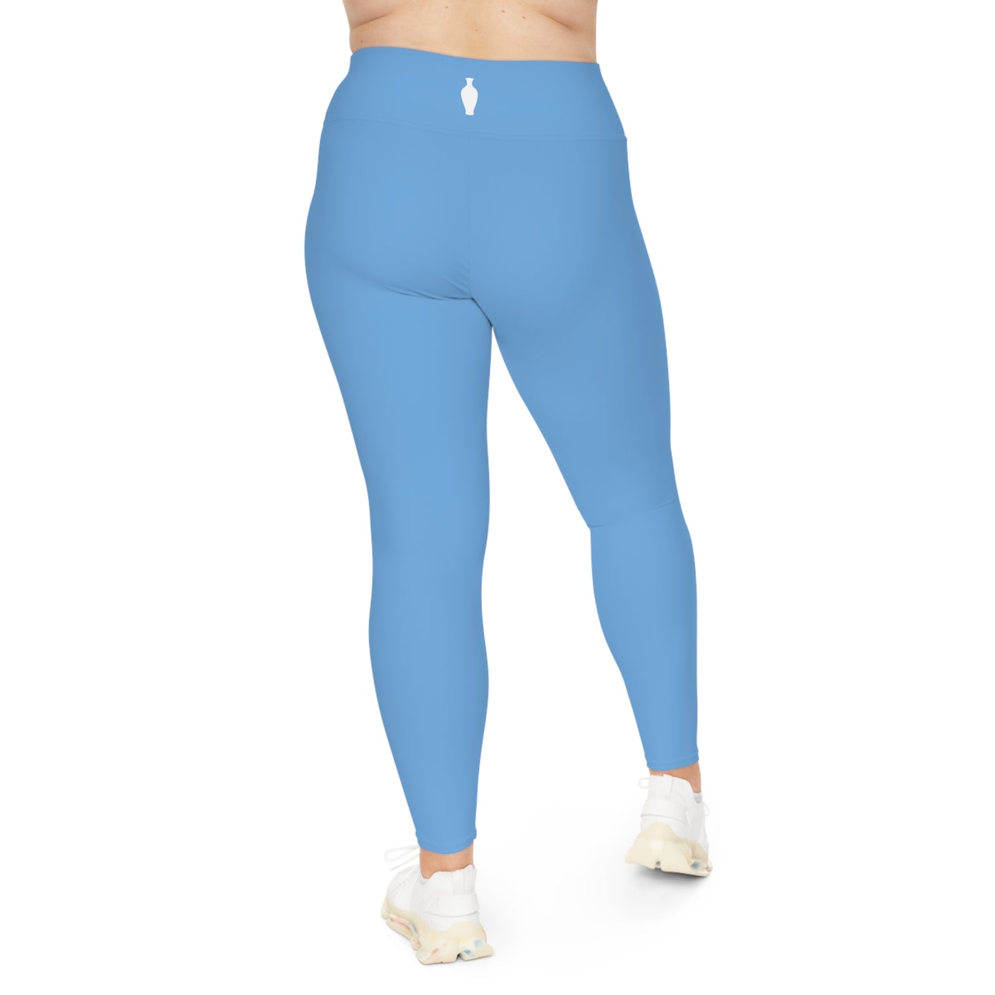 CGM High Waisted Plus Size Leggings (Light Blue)