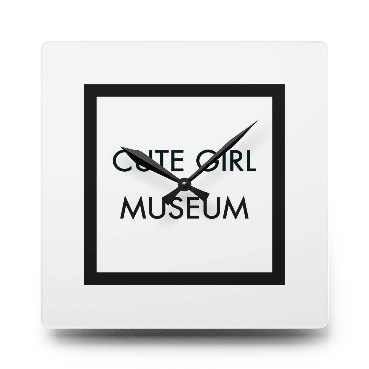 CGM Cute Girl Museum Box Logo Acrylic Wall Clock White