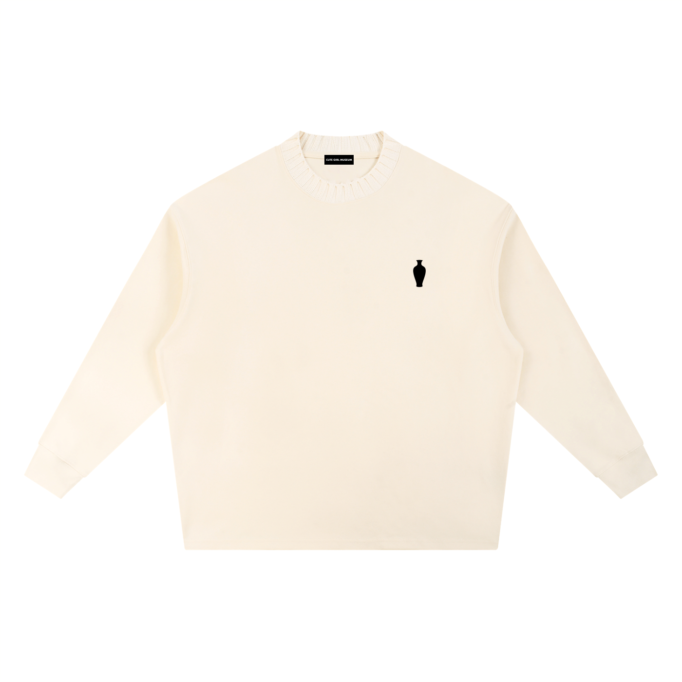 CGM Vase Knitted Neck Sweatshirt