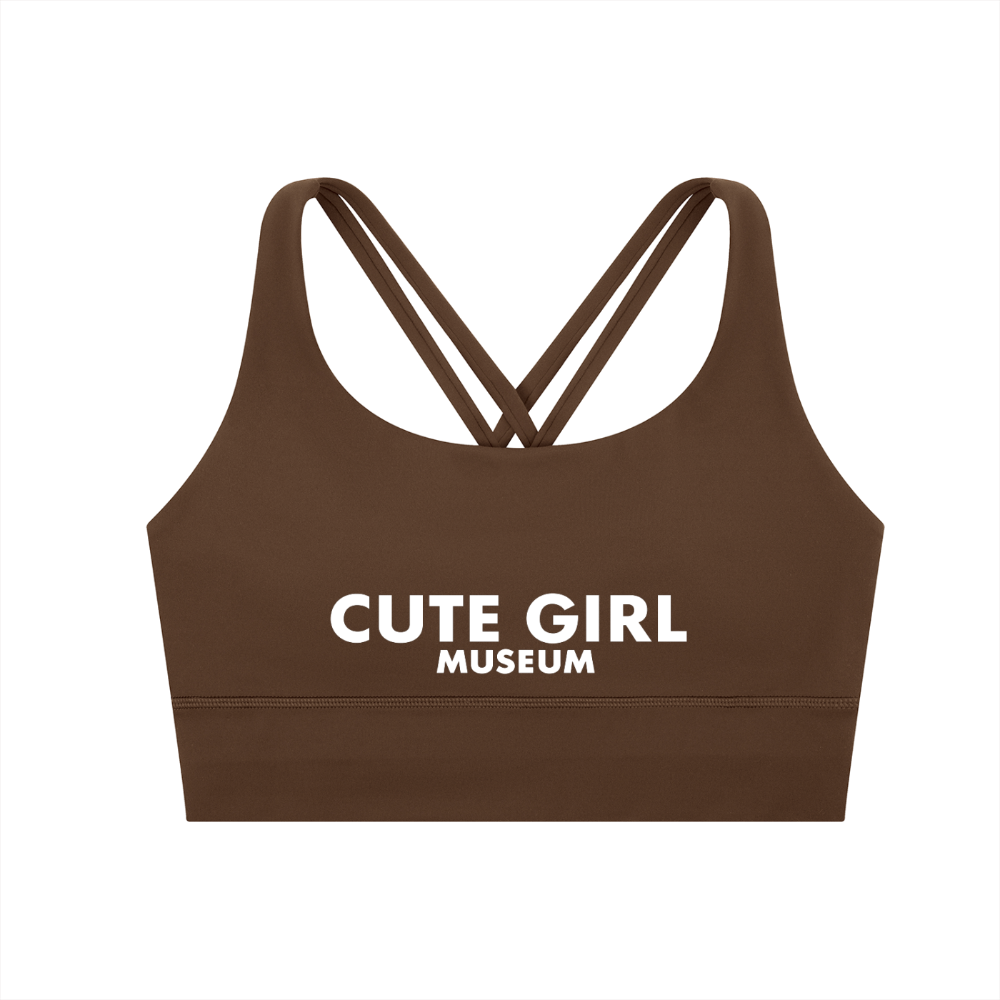 CGM Logo Cross Strap Sports Bra