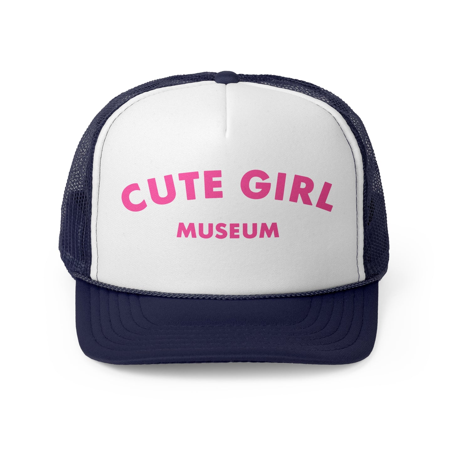 CGM Cute Girl Museum Pink Arch Logo Trucker Cap