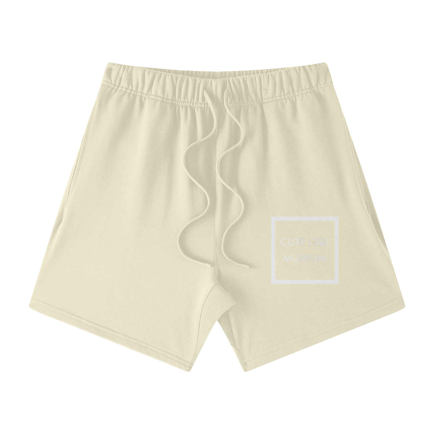 CGM Cute Girl Box Logo Earth Tone Cotton Shorts