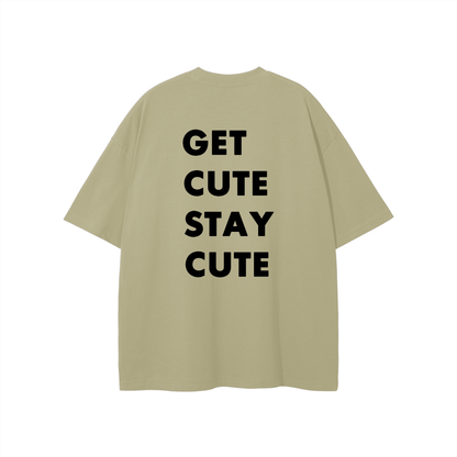 CGM Left Chest Logo Get Cute Tee White