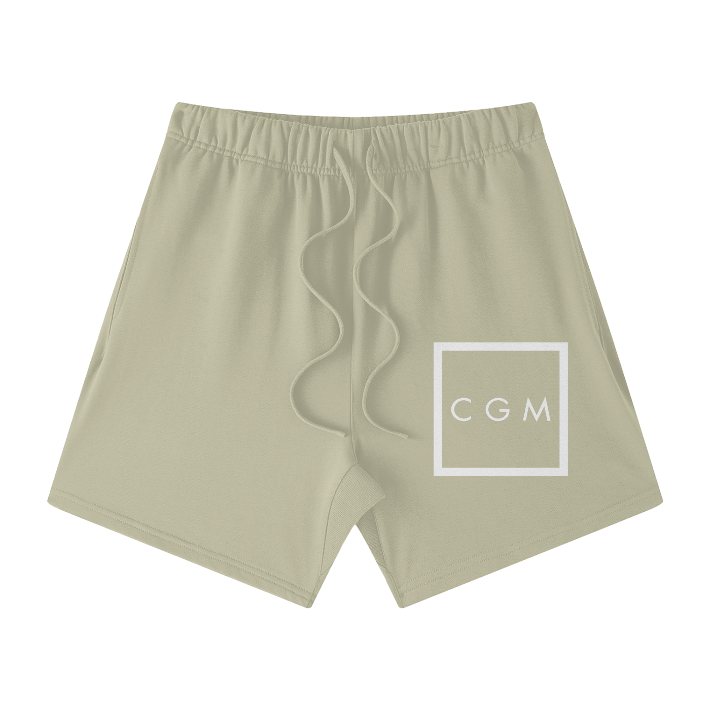 CGM Initials Box Logo Earth Tone Cotton Shorts