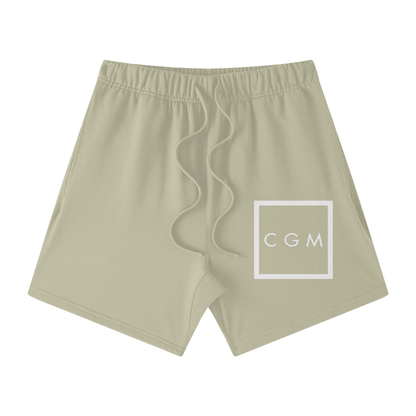 CGM Initials Box Logo Earth Tone Cotton Shorts