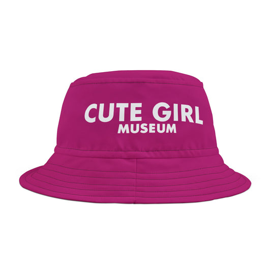 CGM Cute Girl Logo Pink Bucket Hat