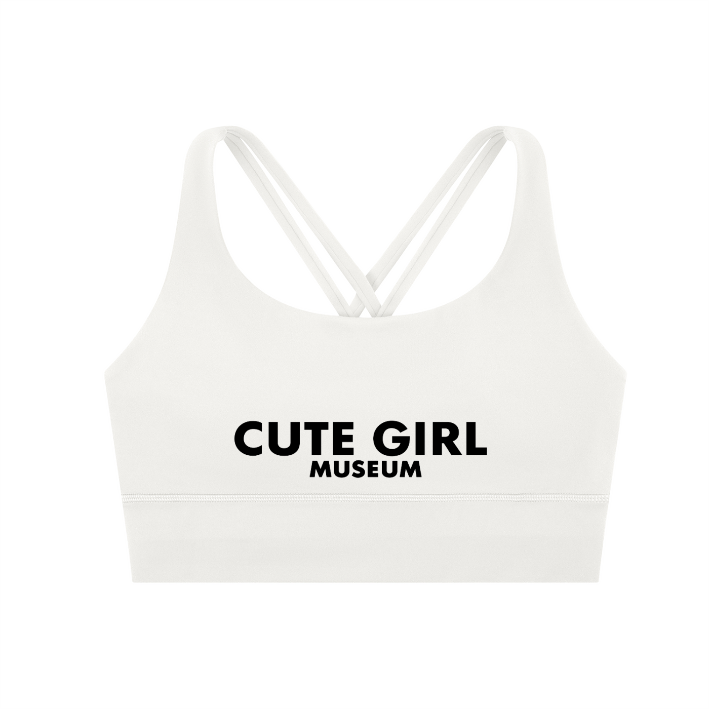 CGM Logo Cross Strap Sports Bra
