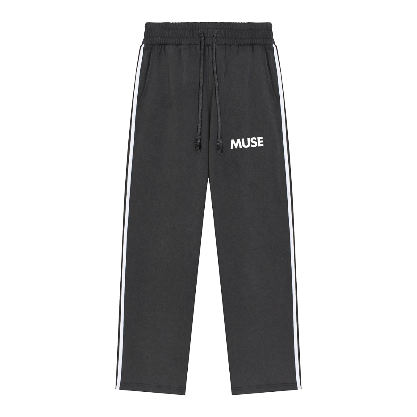Snow Washed Contrast Tape Sweatpants