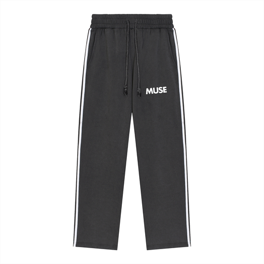 Snow Washed Contrast Tape Sweatpants