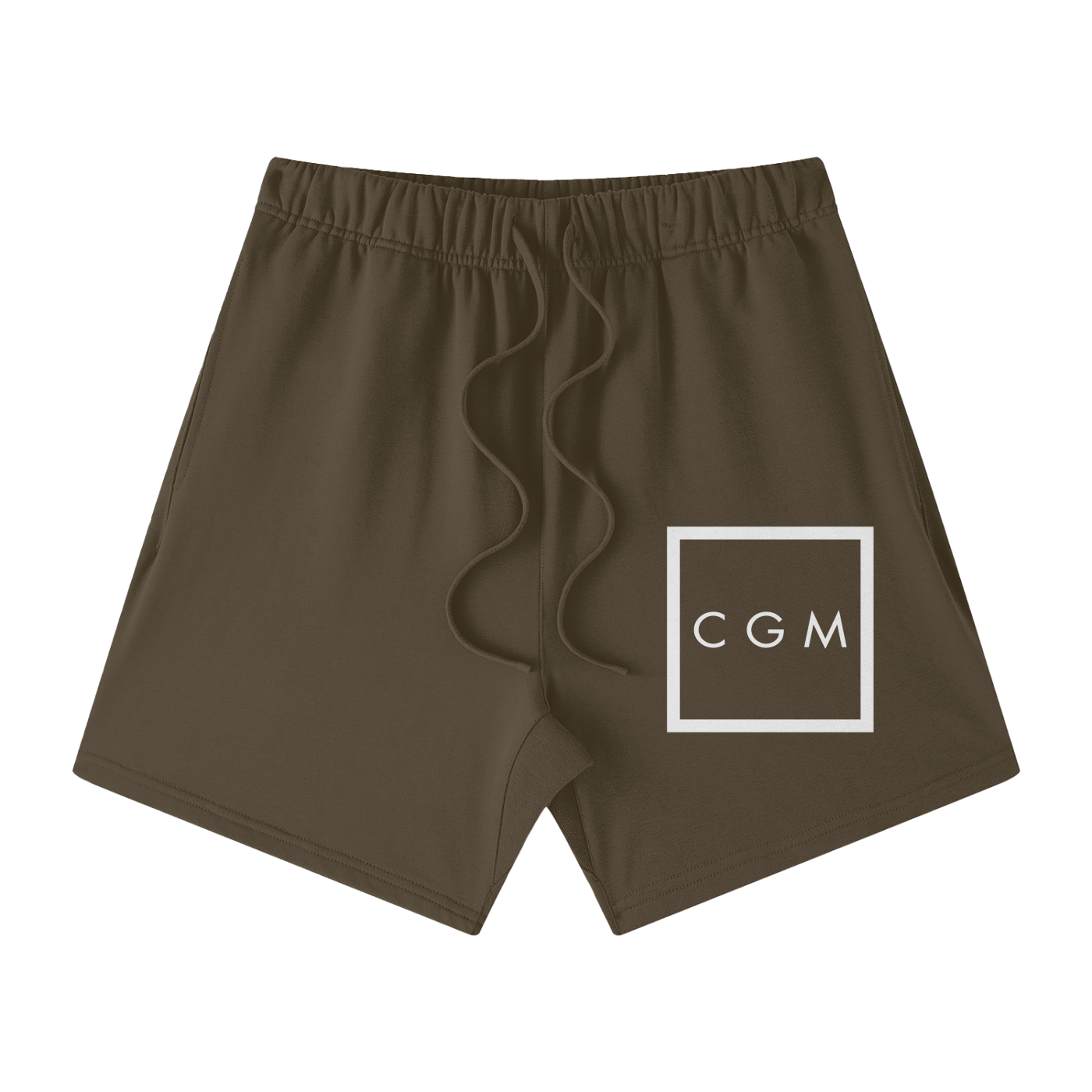 CGM Initials Box Logo Earth Tone Cotton Shorts