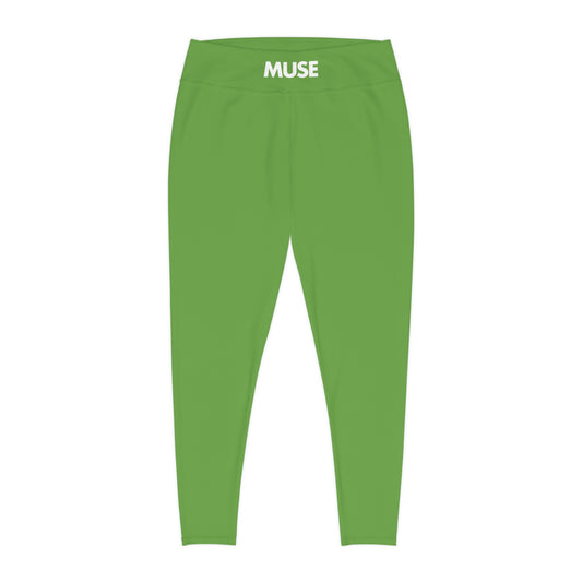CGM Muse High Waisted Plus Size Leggings (Light Green)