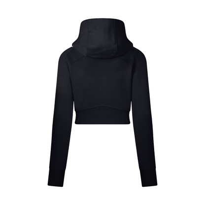 CGM Cute Girl Logo Cropped Zip-Through Hoodie
