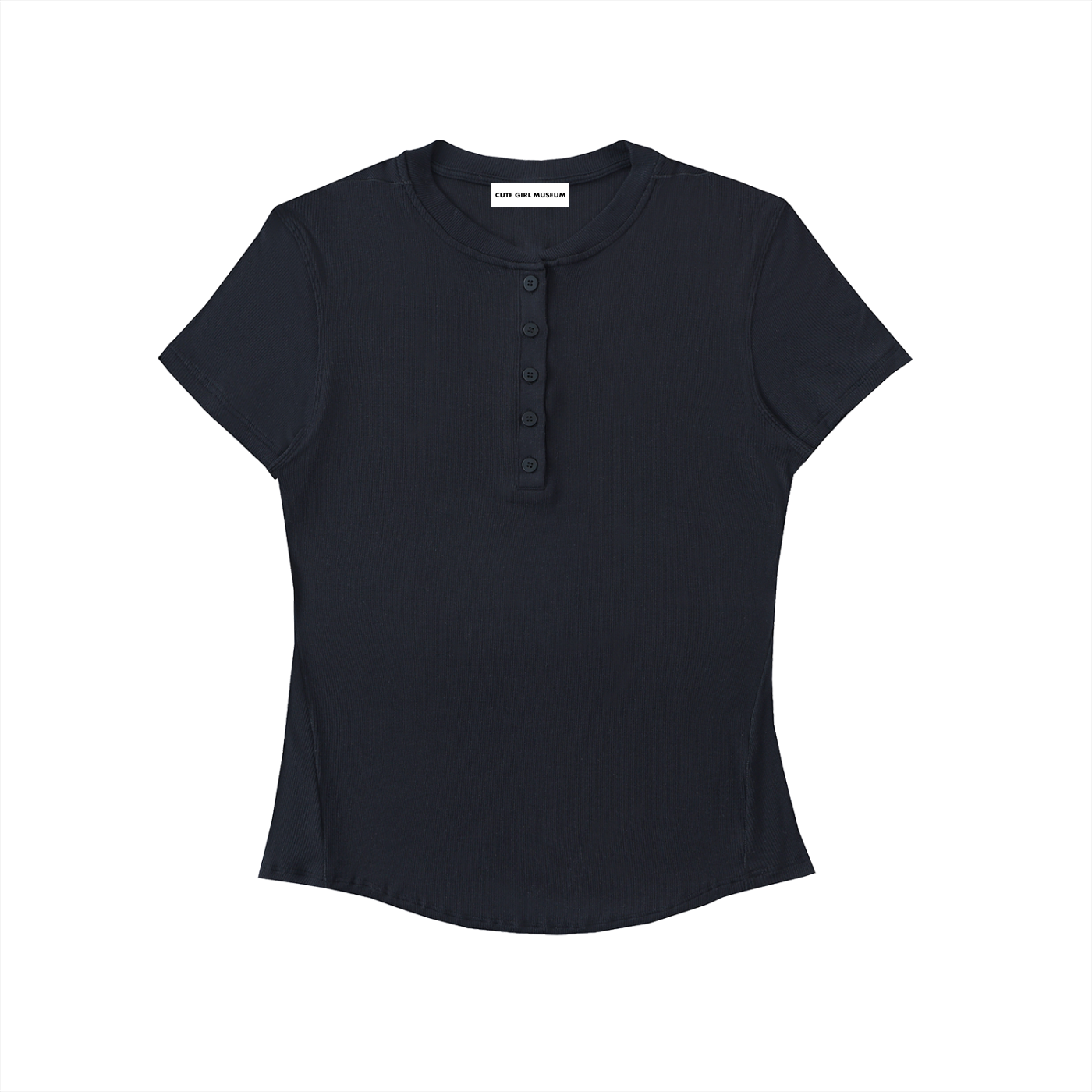 CGM Short Sleeve Contour Henley Shirt