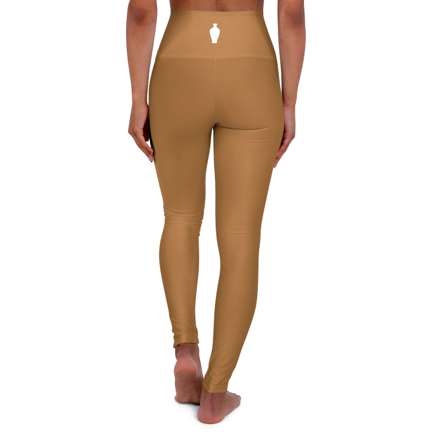 CGM High Waisted Yoga Leggings (Light Brown)