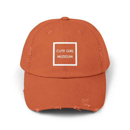 CGM Cute Girl Box Logo Distressed Cap