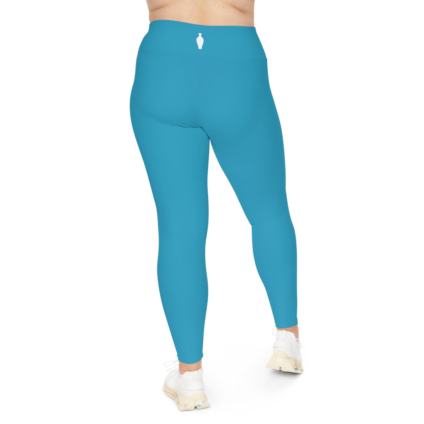 CGM High Waisted Plus Size Leggings (Turquoise)