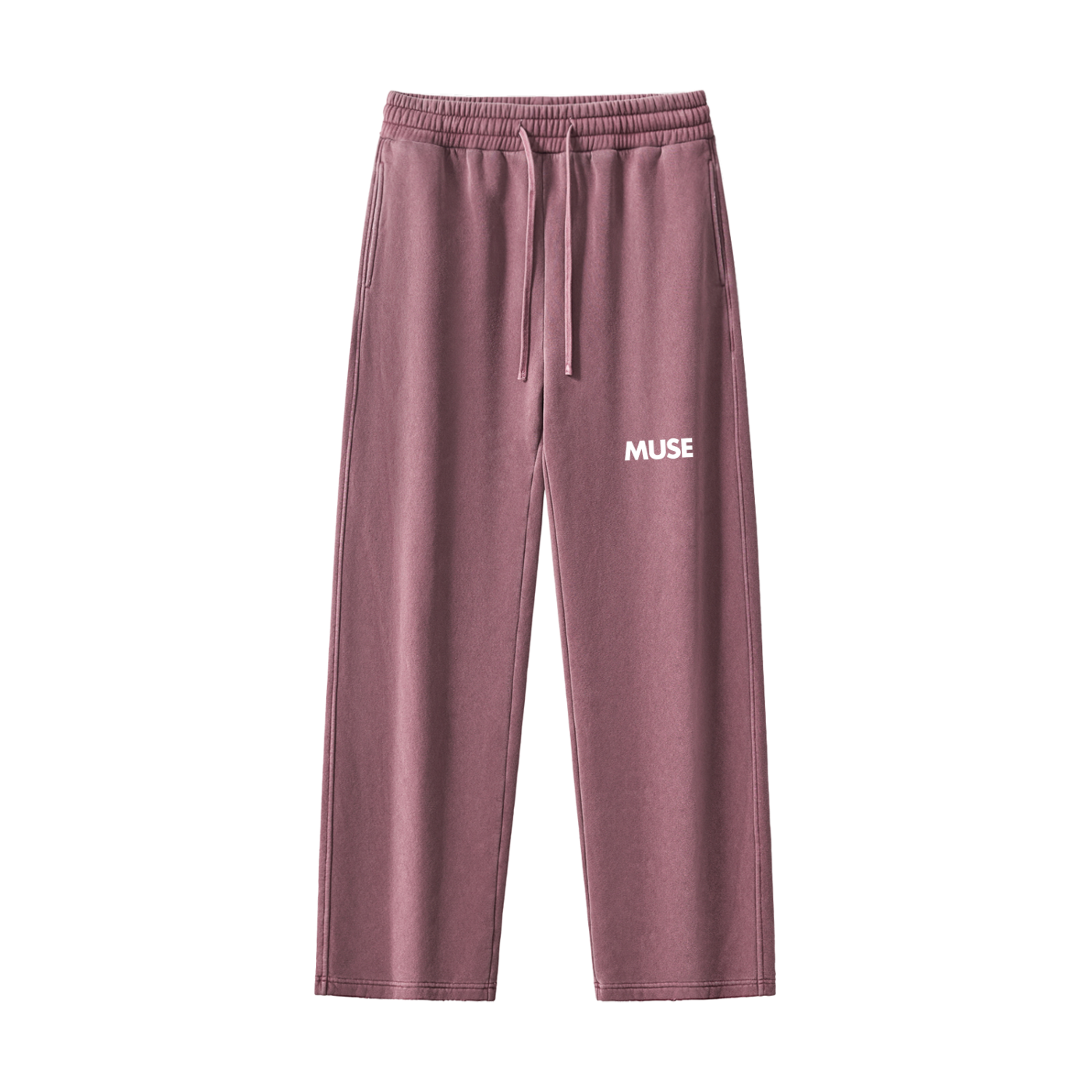 Frayed Enzyme Washed Fleece Sweatpants