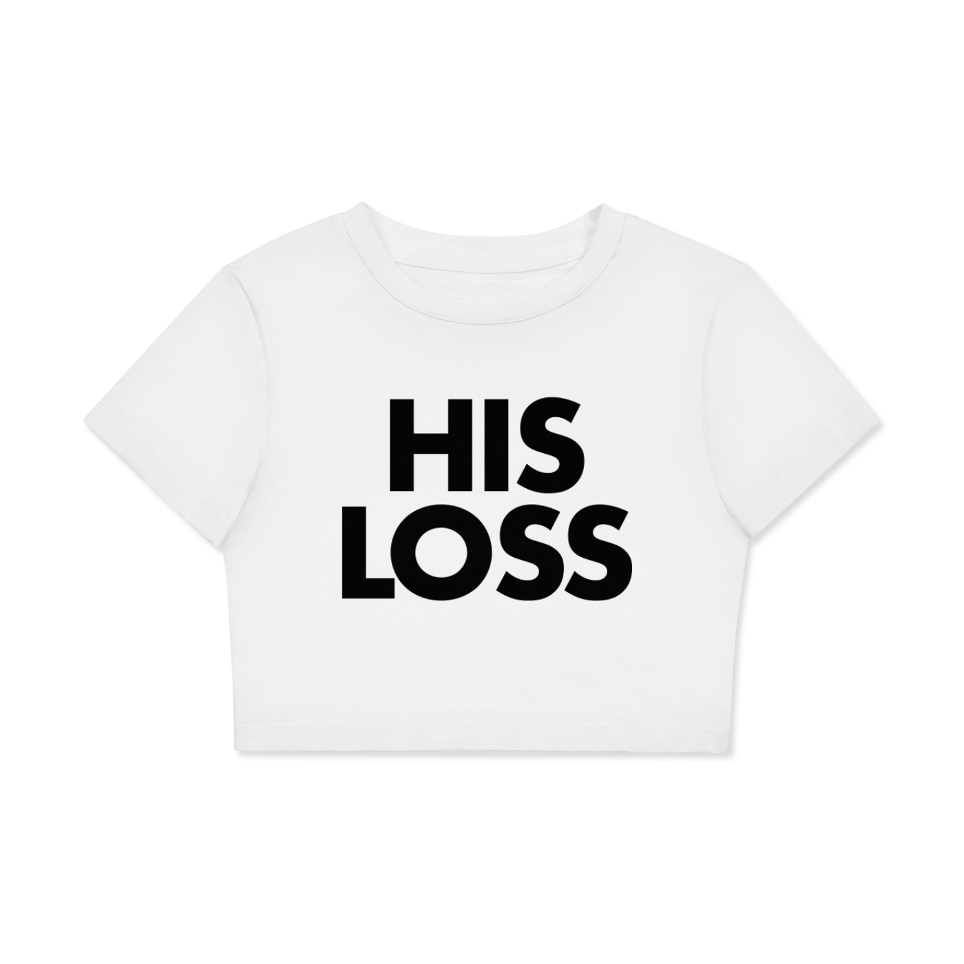 His Loss Fitted Crop Tee