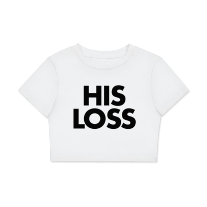 His Loss Fitted Crop Tee
