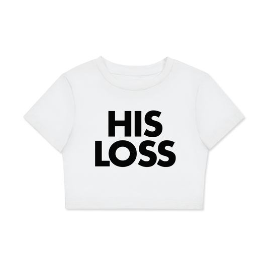 His Loss Fitted Crop Tee