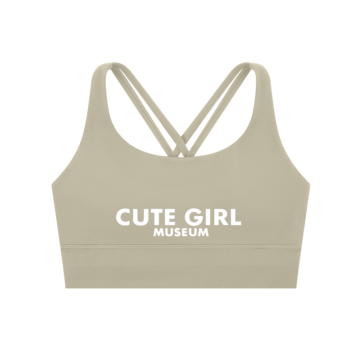 CGM Logo Cross Strap Sports Bra