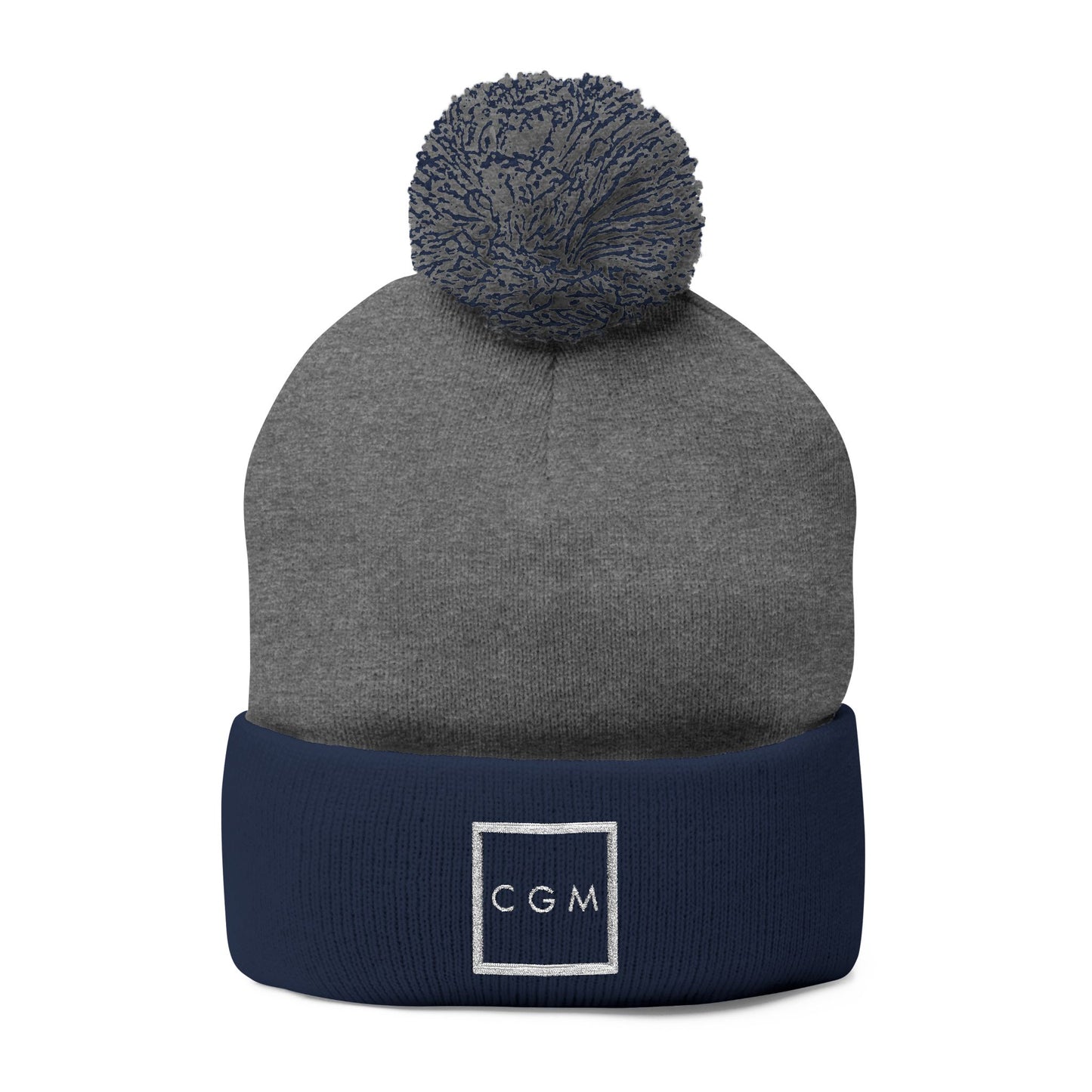 CGM Embroidered Pom-Pom Knit Cap
