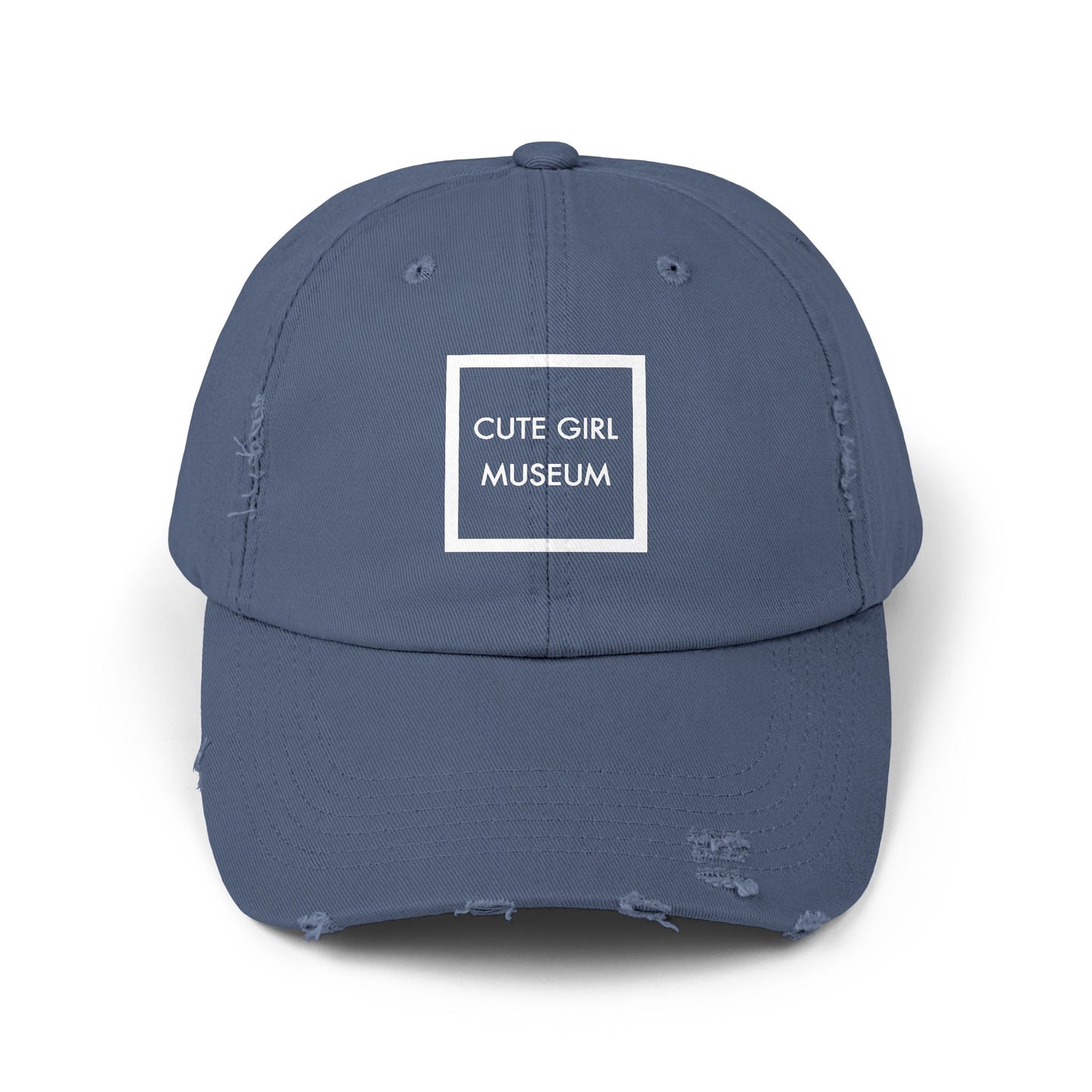 CGM Cute Girl Box Logo Distressed Cap