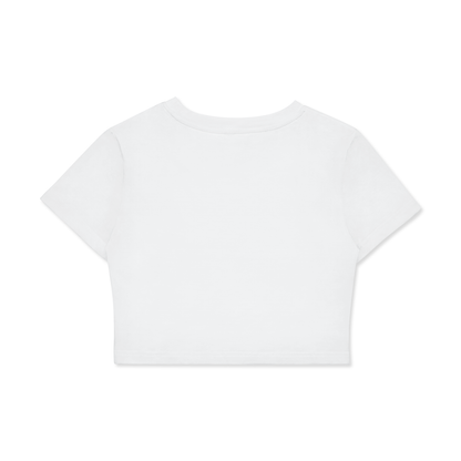 CGM Cute AF Crop Tee White