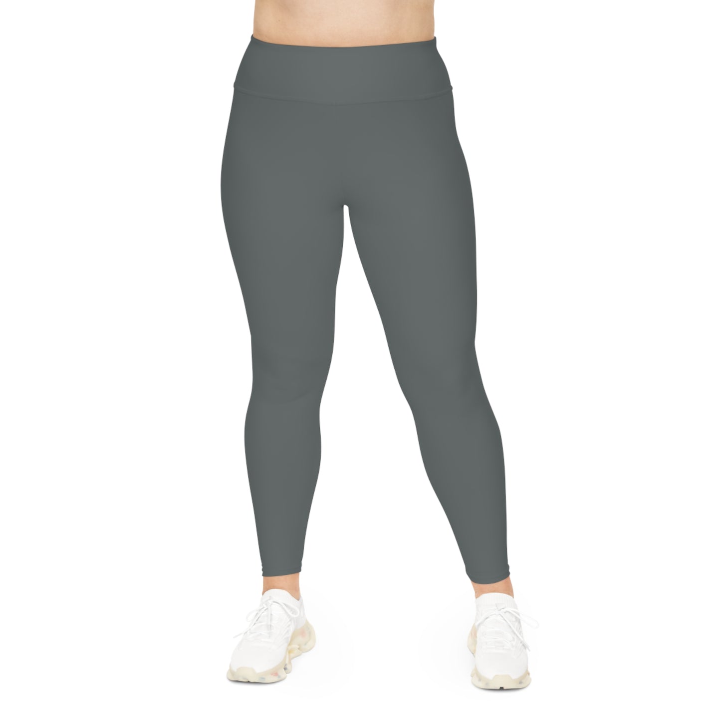 CGM High Waisted Plus Size Leggings (Gray)