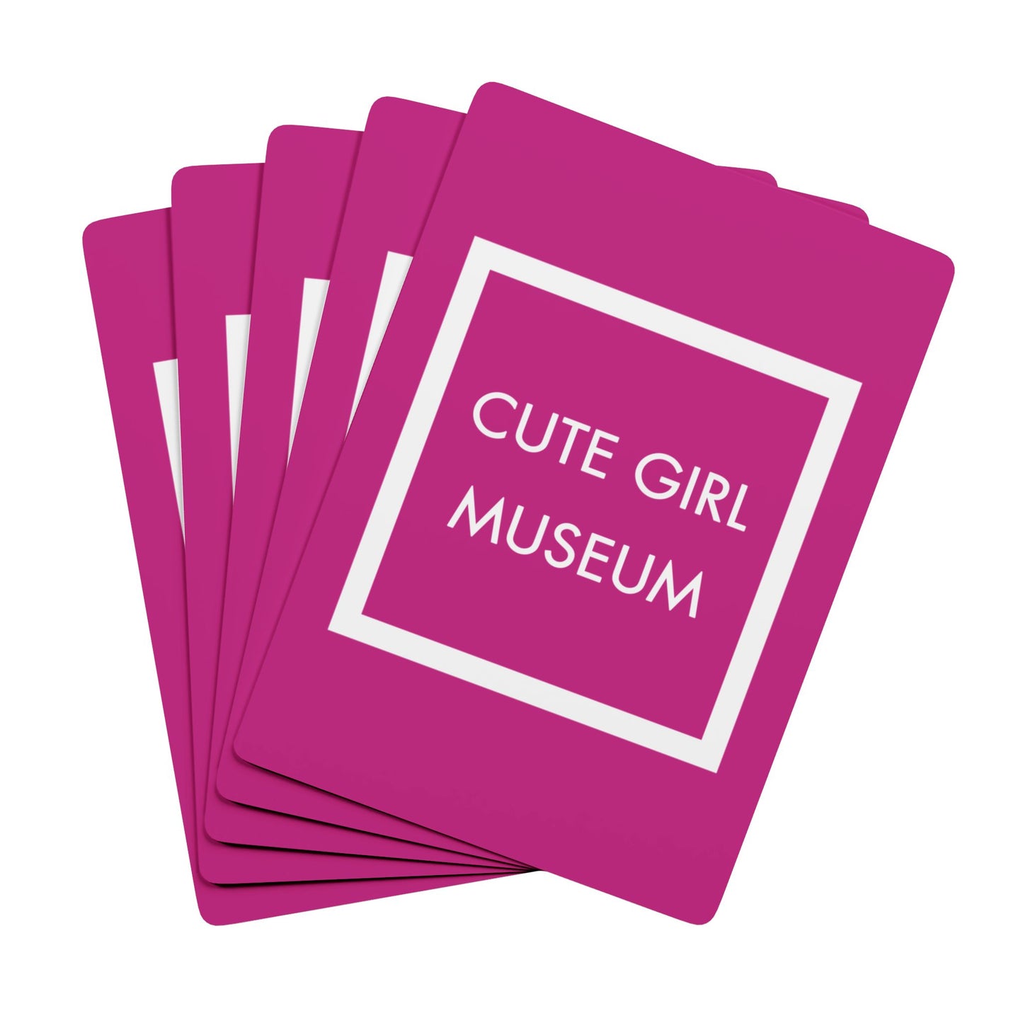 CGM Cute Girl Box Logo Pink Playing Cards