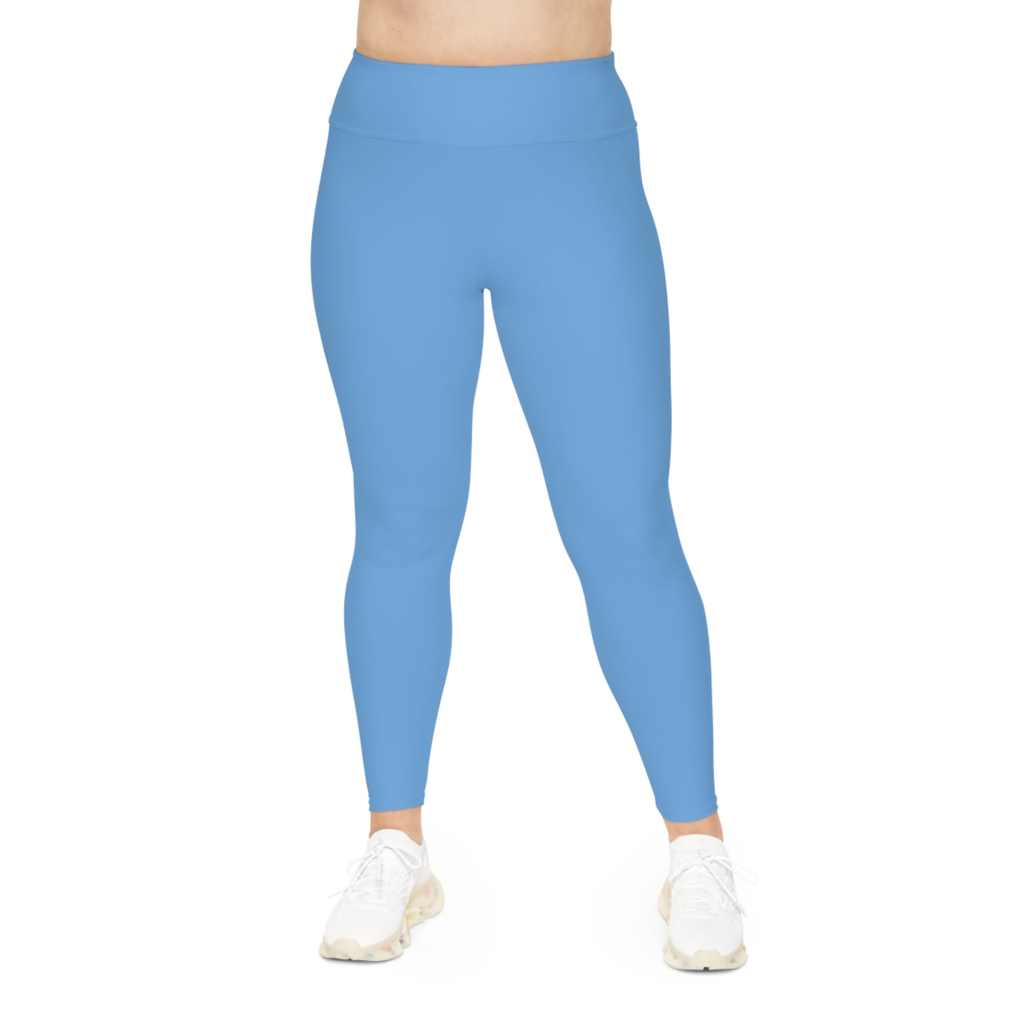 CGM High Waisted Plus Size Leggings (Light Blue)