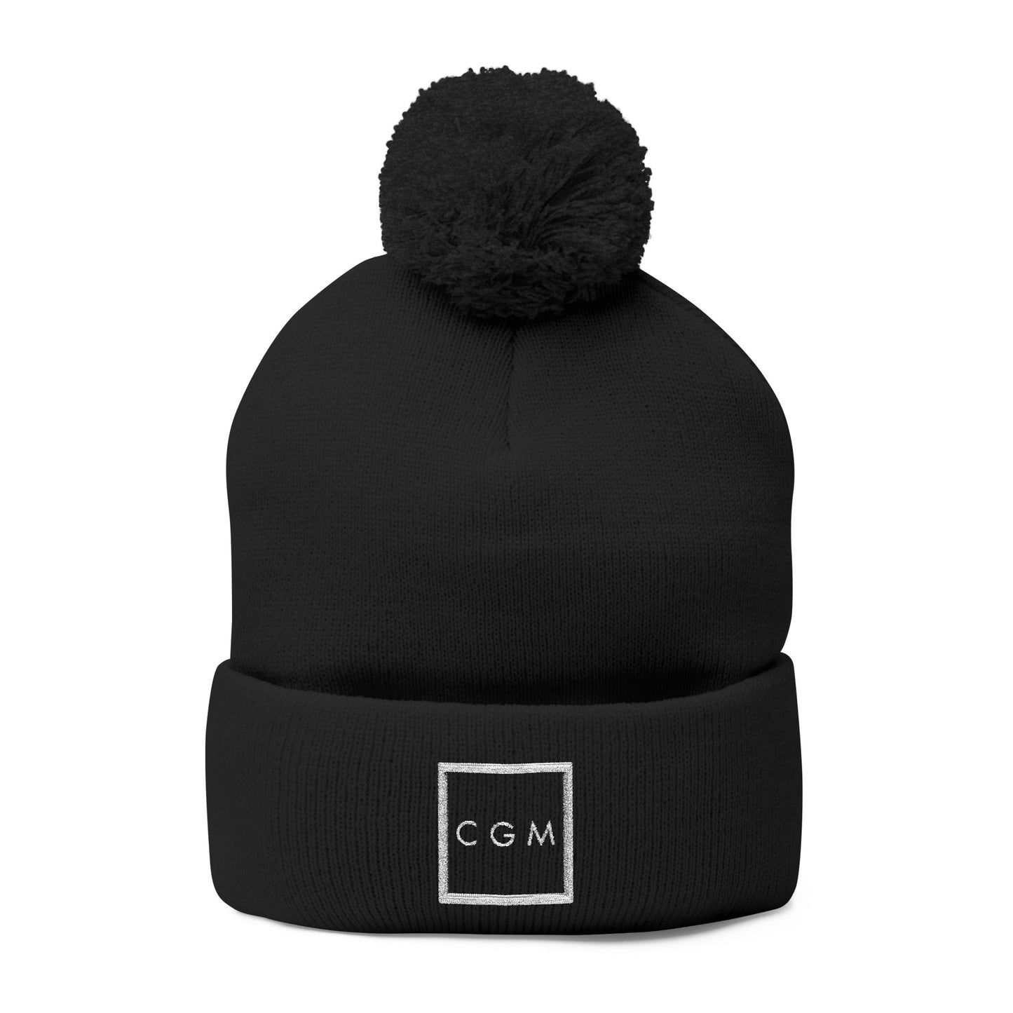 CGM Embroidered Pom-Pom Knit Cap
