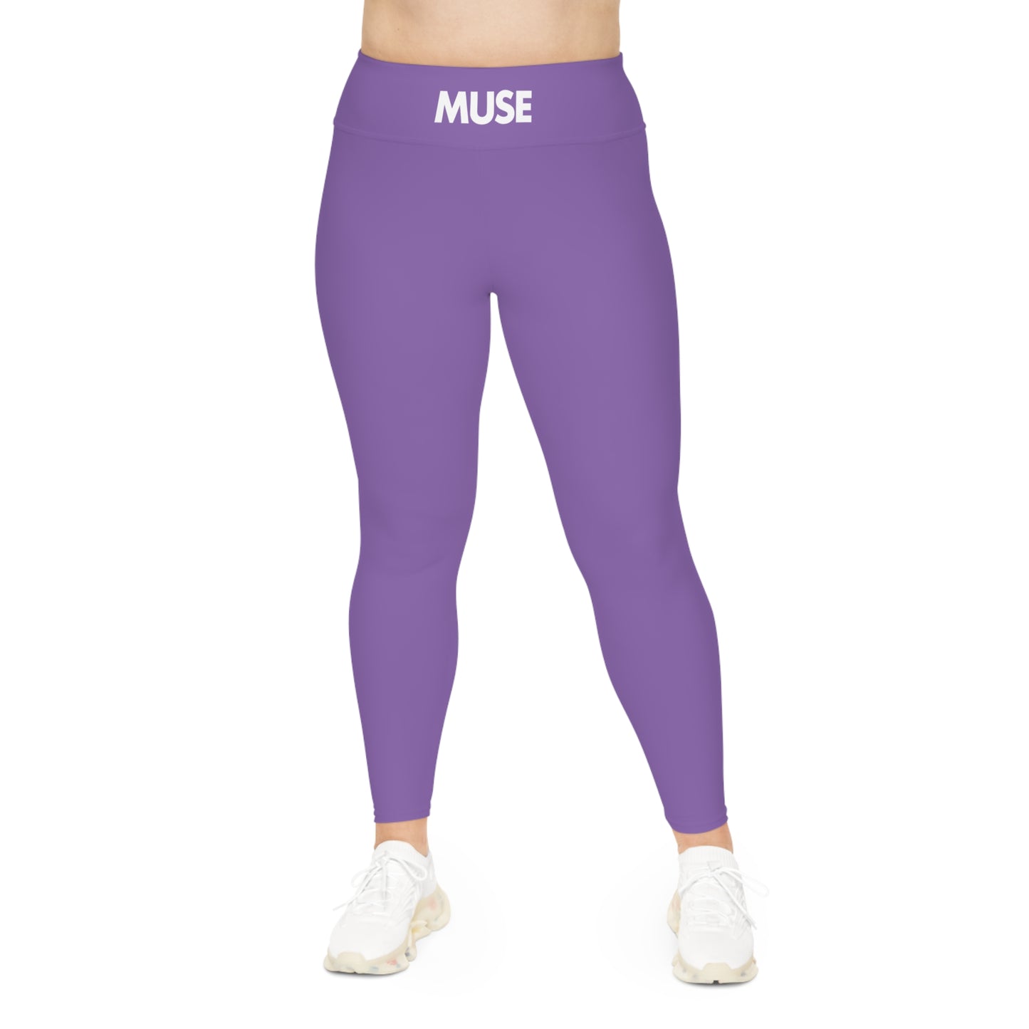 CGM Muse High Waisted Plus Size Leggings (Light Purple)