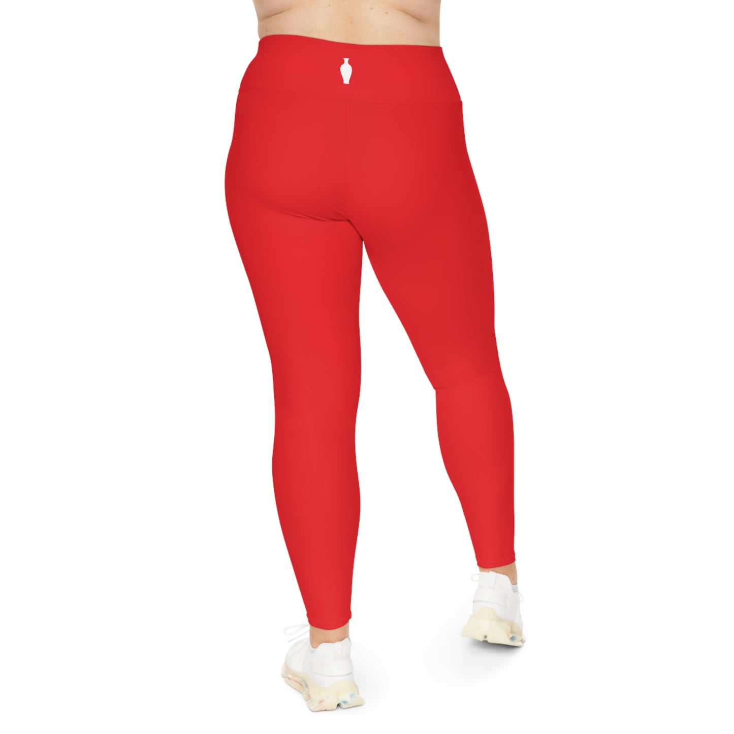 CGM Muse High Waisted Plus Size Leggings (Red)