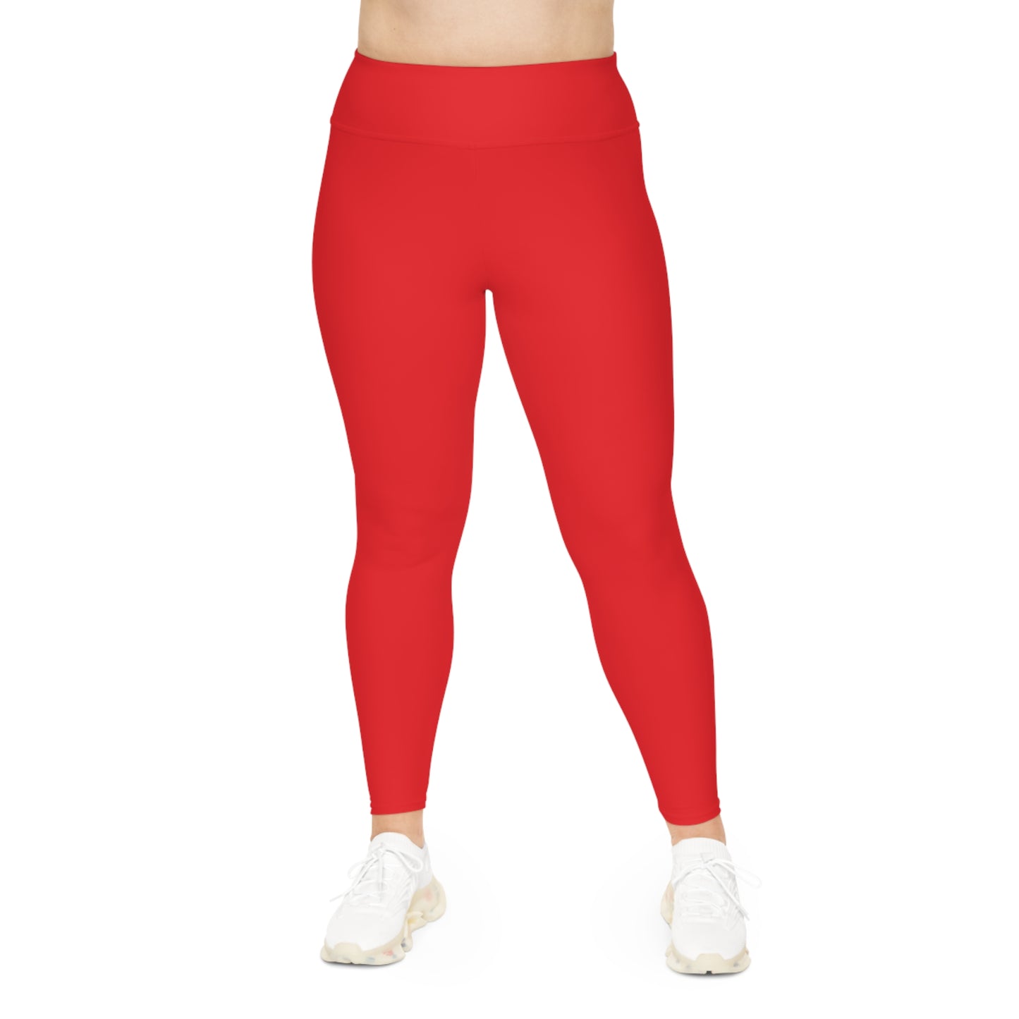 CGM High Waisted Plus Size Leggings (Red)