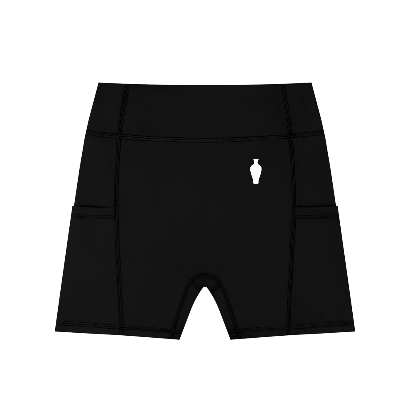 CGM High-Waisted Pocket Gym Shorts (Front Logo)
