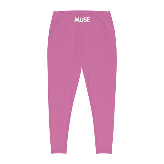 CGM Muse High Waisted Plus Size Leggings (Light Pink)