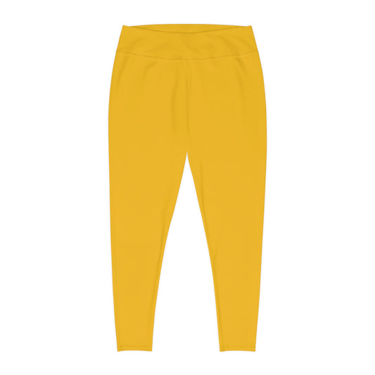 CGM High Waisted Plus Size Leggings (Yellow)