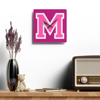 CGM Varsity M Acrylic Wall Clock