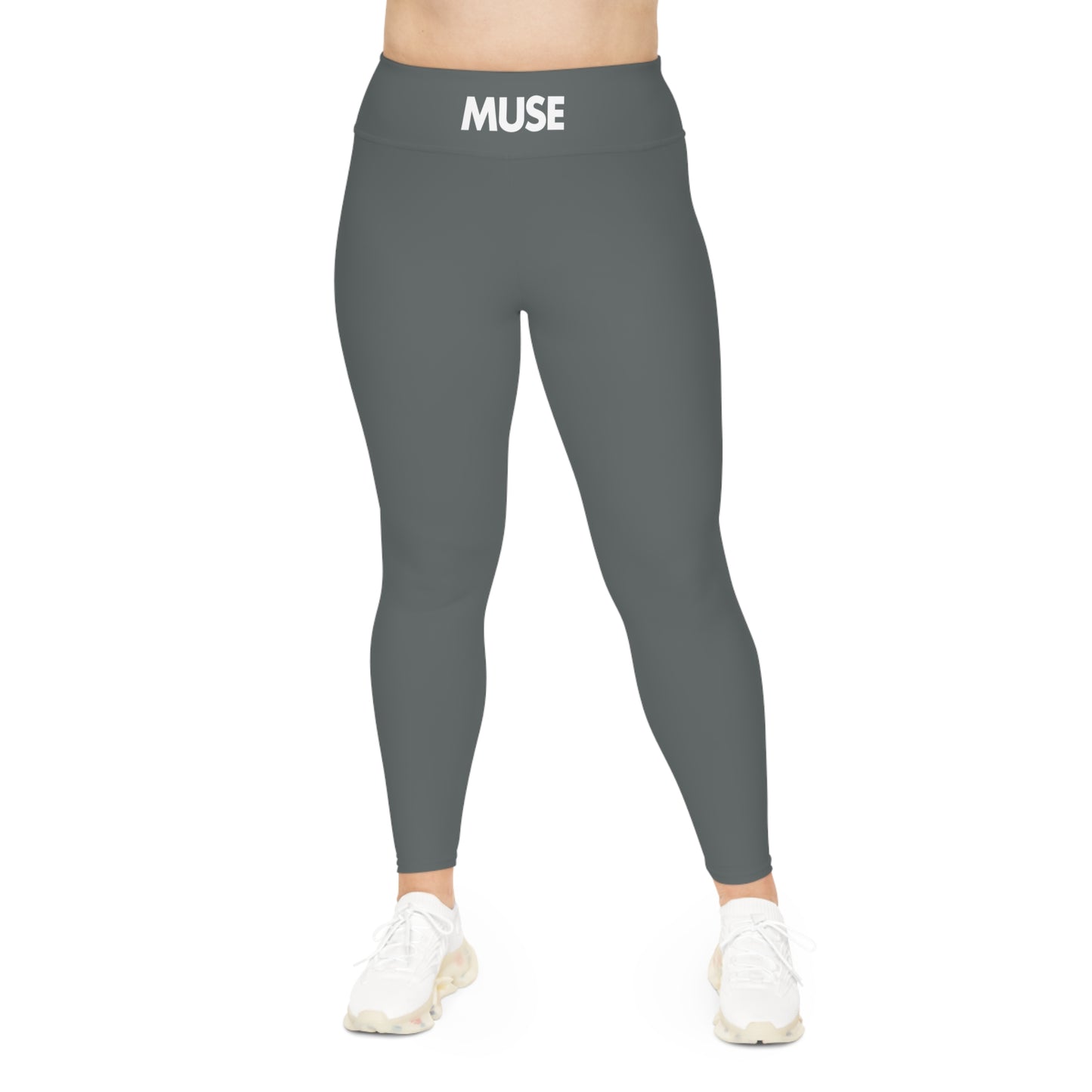 CGM Muse High Waisted Plus Size Leggings (Gray)