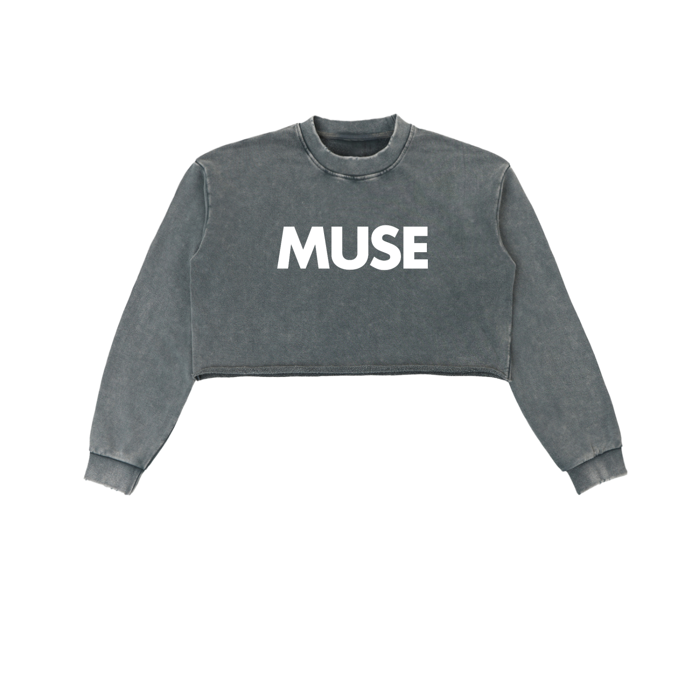CGM Muse Raw Edge Cropped Sweatshirt