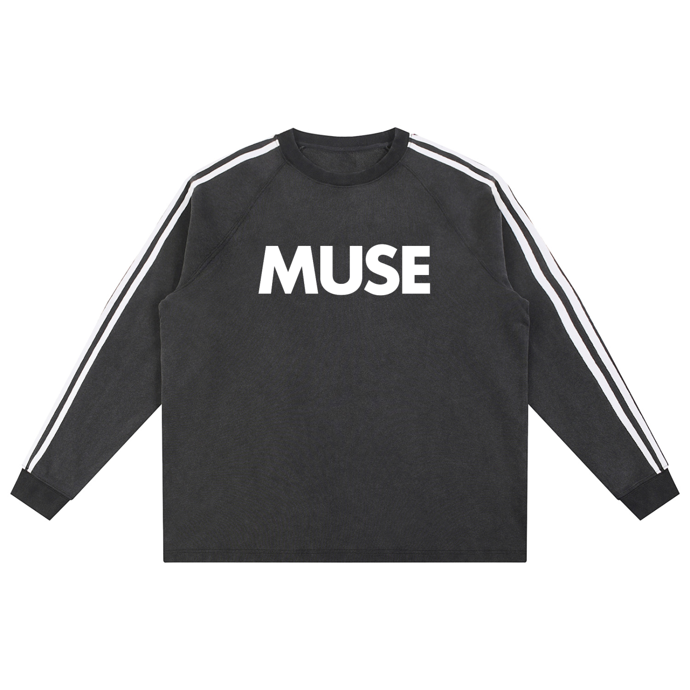 Snow Washed Contrast Tape Sweatshirt