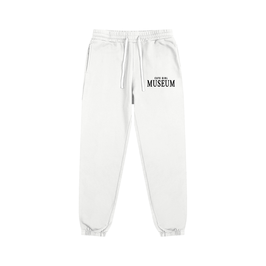 CGM Museum Logo Essential Sweatpants White