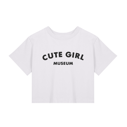 CGM Cute Girl Arch Baby Tee White