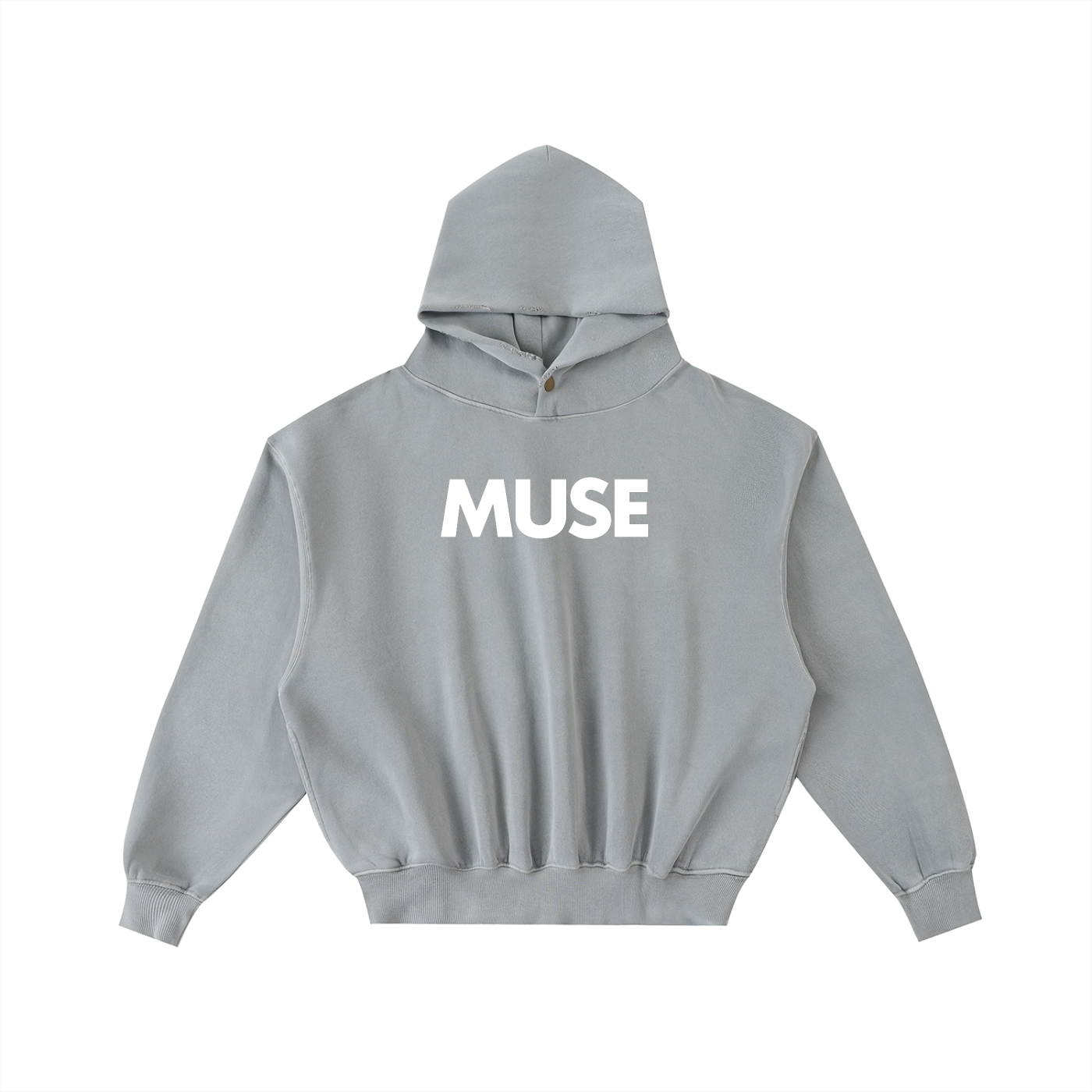 Frayed Enzyme Washed Fleece Hoodie