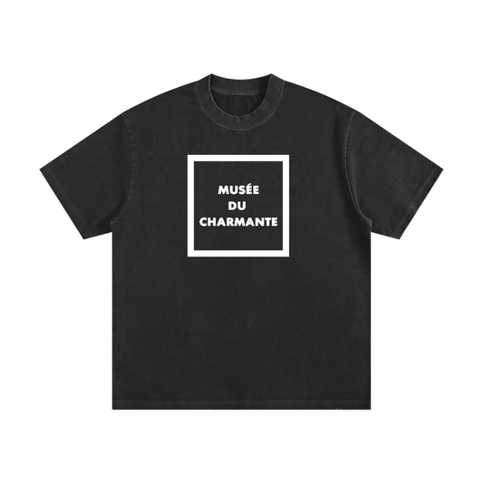Charmante Box Heavyweight Vintage Washed Frayed Tee
