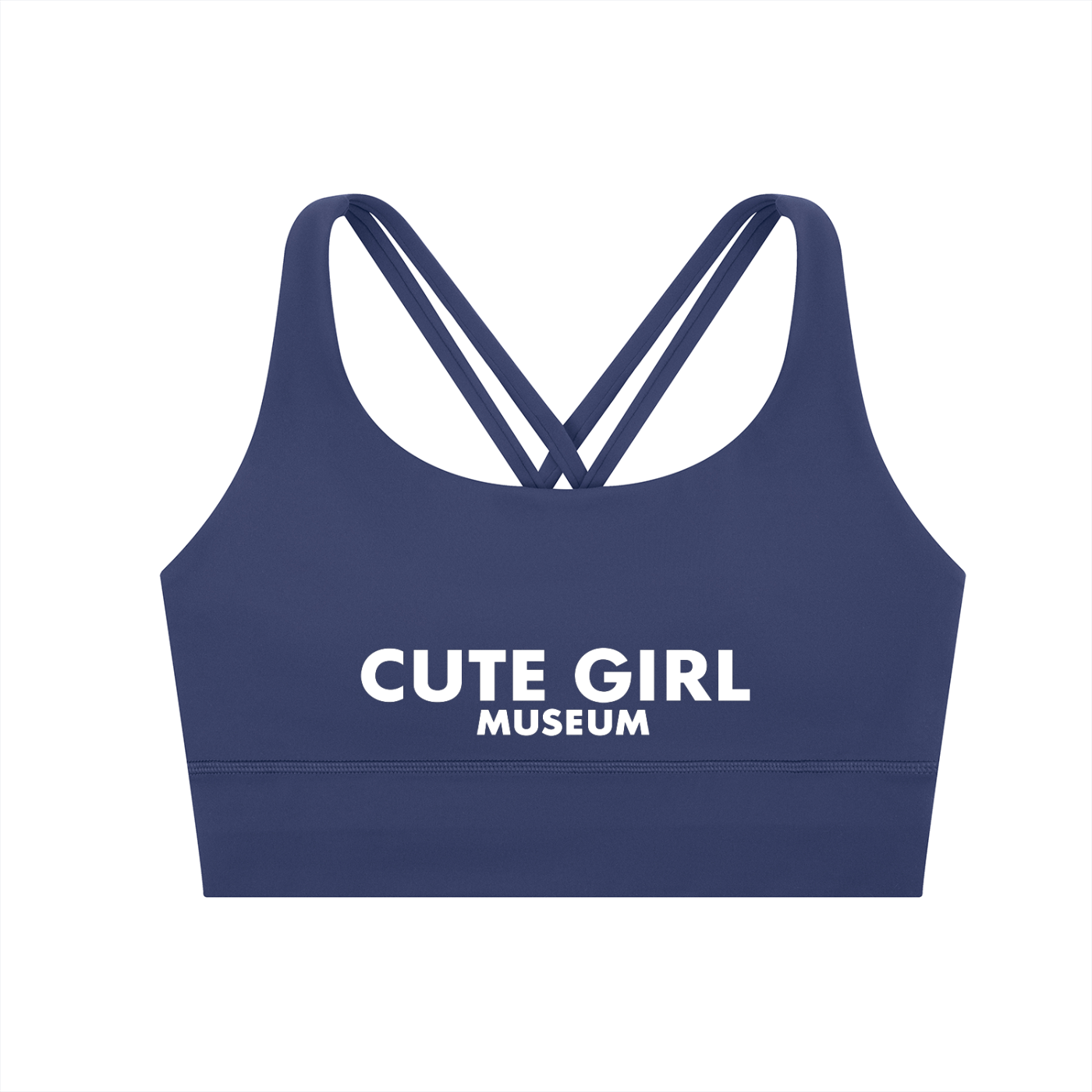 CGM Logo Cross Strap Sports Bra