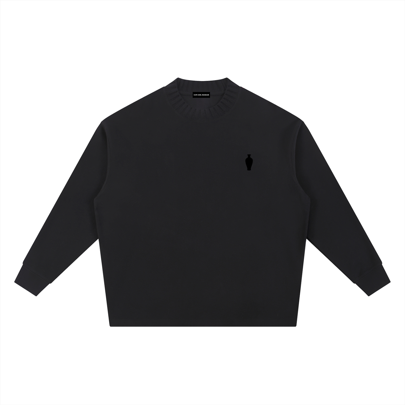 CGM Vase Knitted Neck Sweatshirt