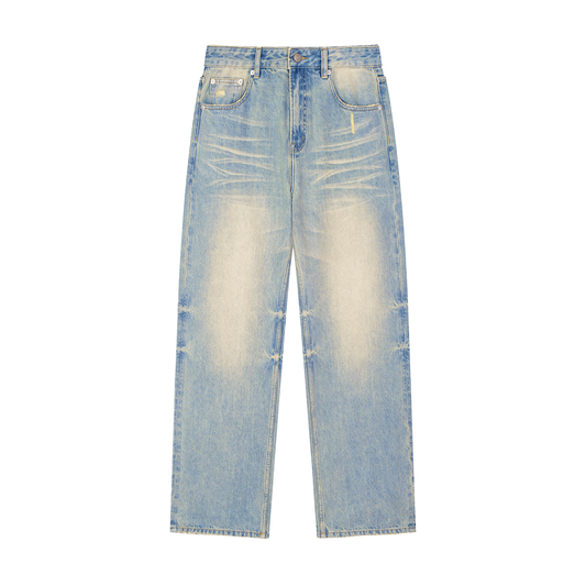 CGM Light Fade Raw Hem Jeans