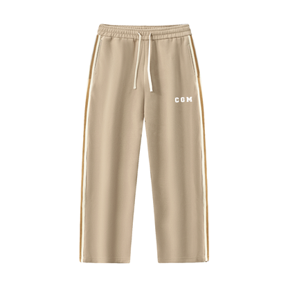 Contrast Side-Stripe Straight-Leg  Pants